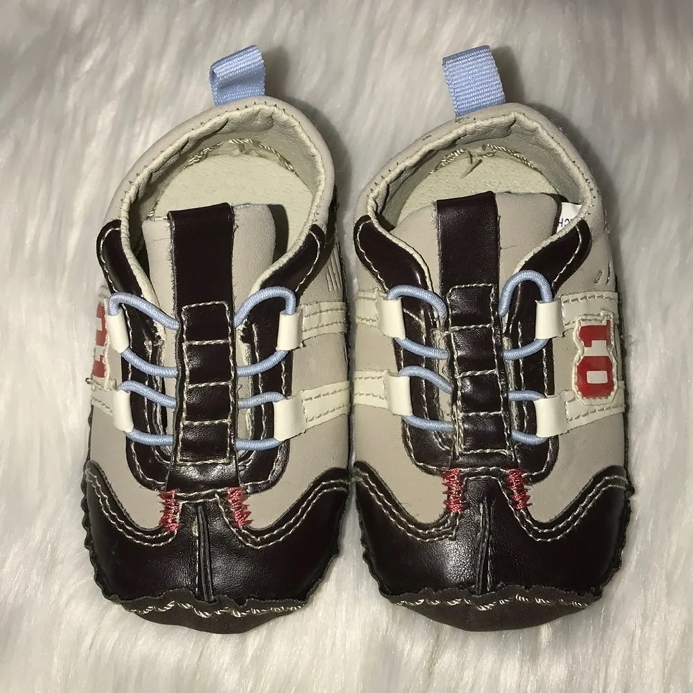 Carter’s Baby Boy Football Crib Shoes Size 1
